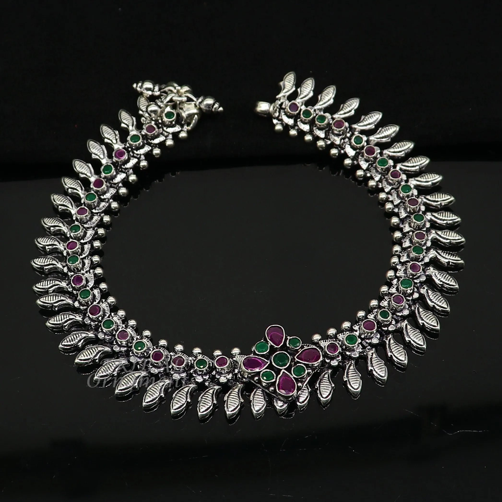 10.5" Inches long handmade 925 sterling silver fabulous color stone customized anklet bracelet, amazing anklets belly dance jewelry ank523