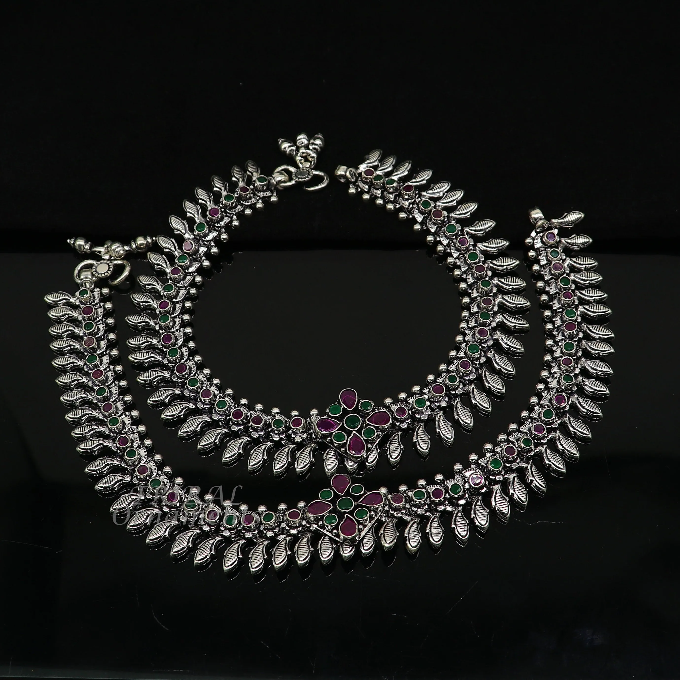 10.5" Inches long handmade 925 sterling silver fabulous color stone customized anklet bracelet, amazing anklets belly dance jewelry ank523