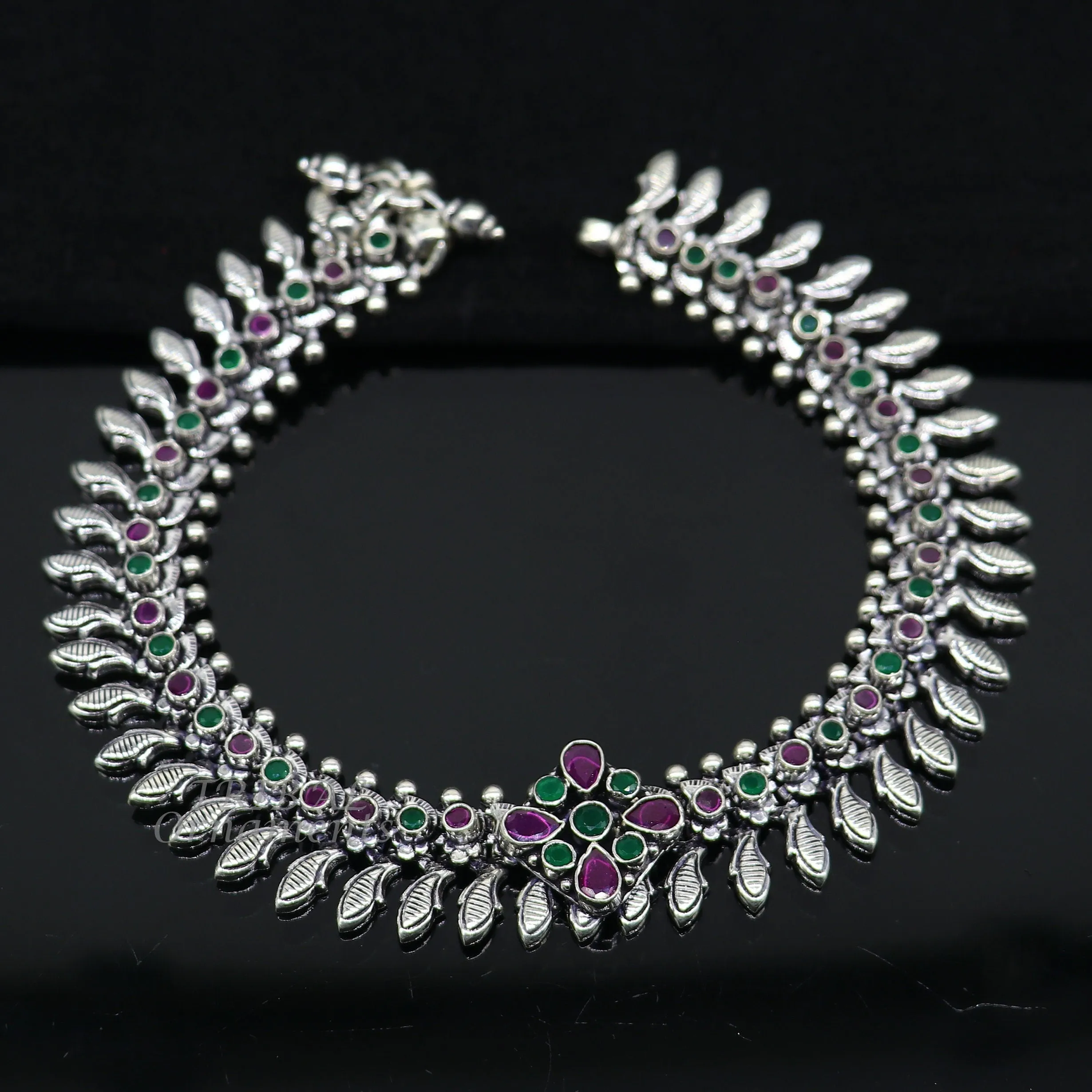 10.5" Inches long handmade 925 sterling silver fabulous color stone customized anklet bracelet, amazing anklets belly dance jewelry ank523