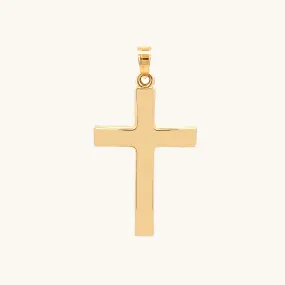 14K YELLOW GOLD PLAIN CROSS PENDANT