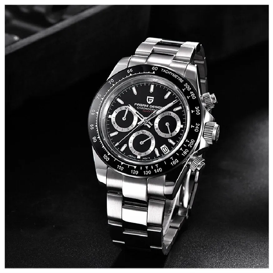2021 New PAGANI DESIGN  Chronograph Luxury Quartz Wrist Watch For Men Auto Date 100M Waterproof JAPAN VK63 Reloj Hombre