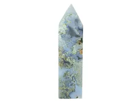 281G Blue Moss Agate Crystal Tower