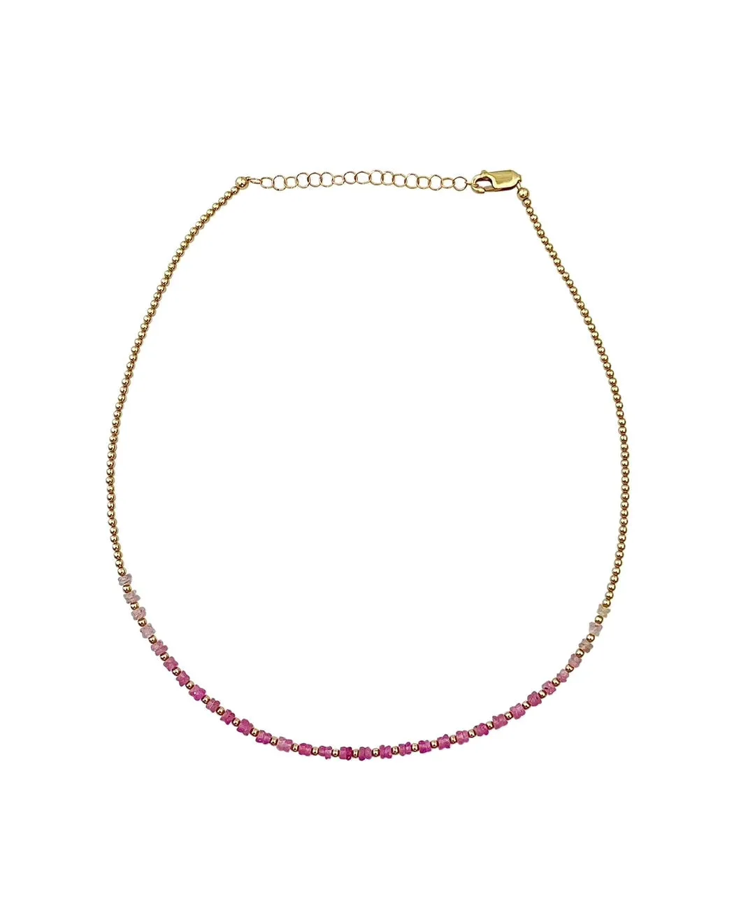 2MM YELLOW GOLD FILLED NECKLACE WITH TWILIGHT OMBRE GOLD PATTERN