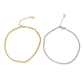 304 Stainless Steel Anklet  For Women Gold Color/Silver Color Heart Shape Women