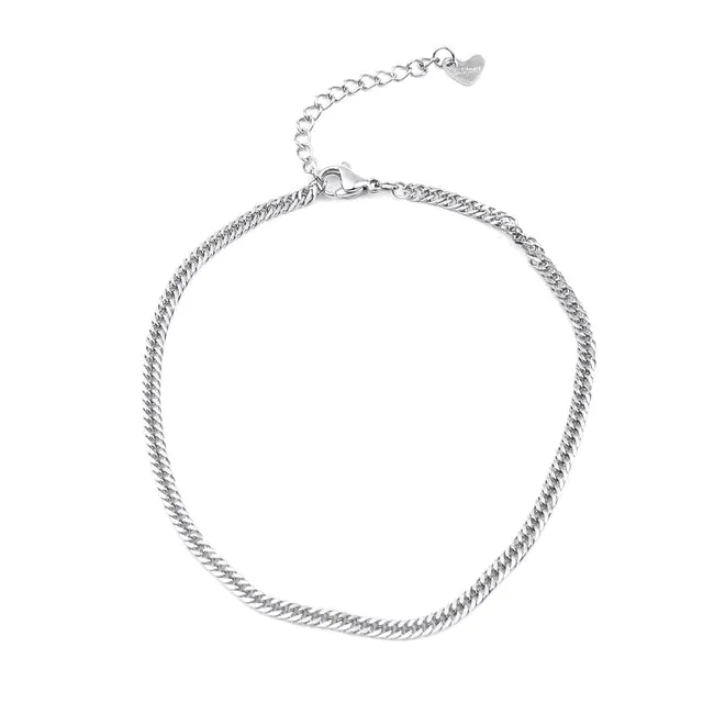304 Stainless Steel Anklet  For Women Gold Color/Silver Color Heart Shape Women