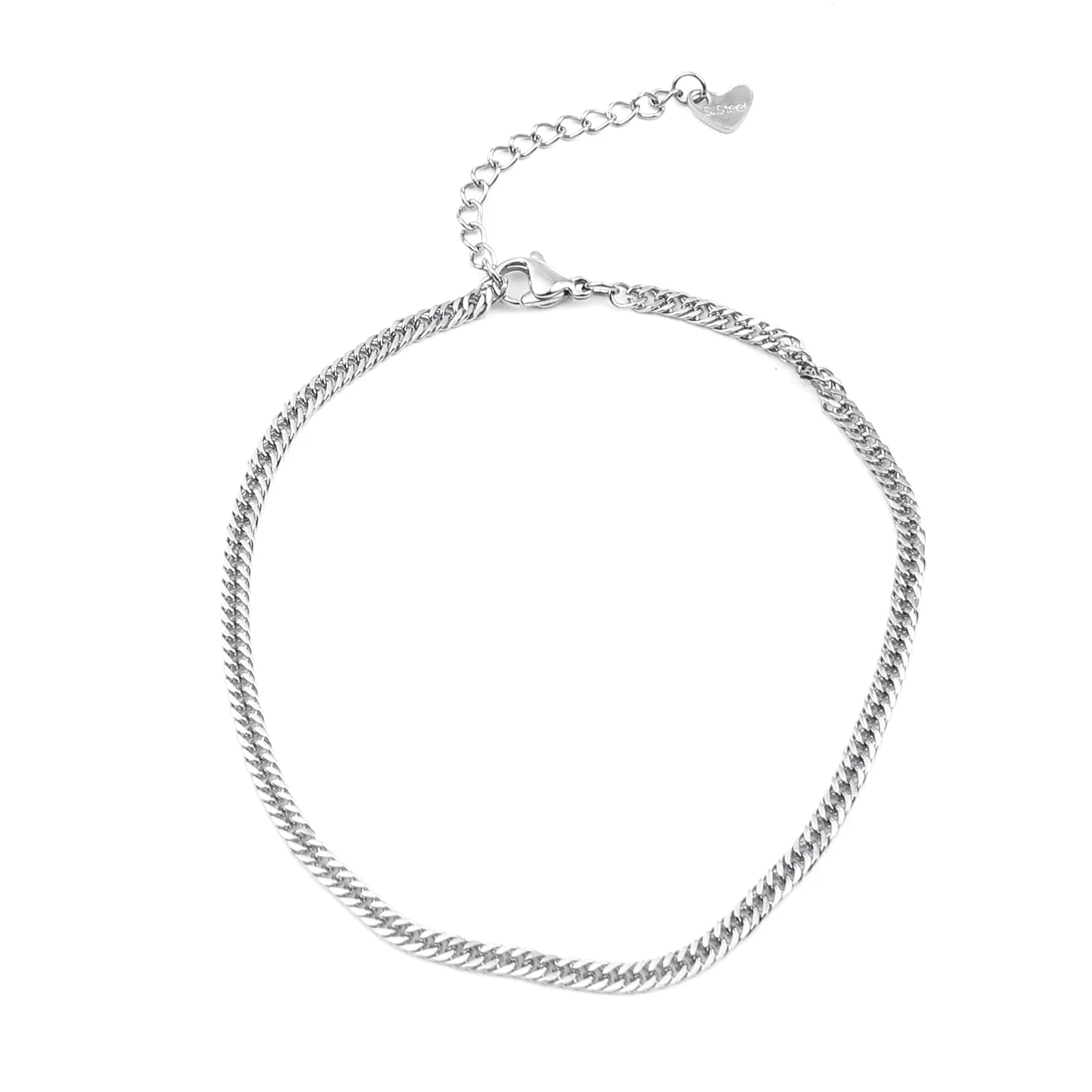 304 Stainless Steel Anklet  For Women Gold Color/Silver Color Heart Shape Women
