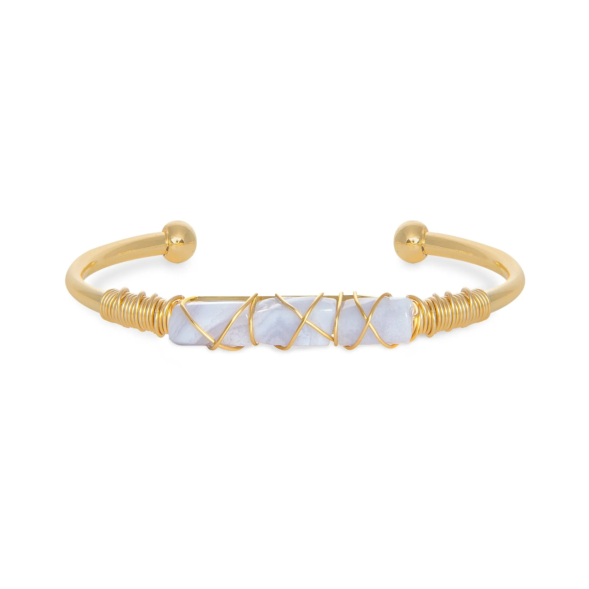 5 for 60% Off - Blue Lace Agate Cuff: The Paloma