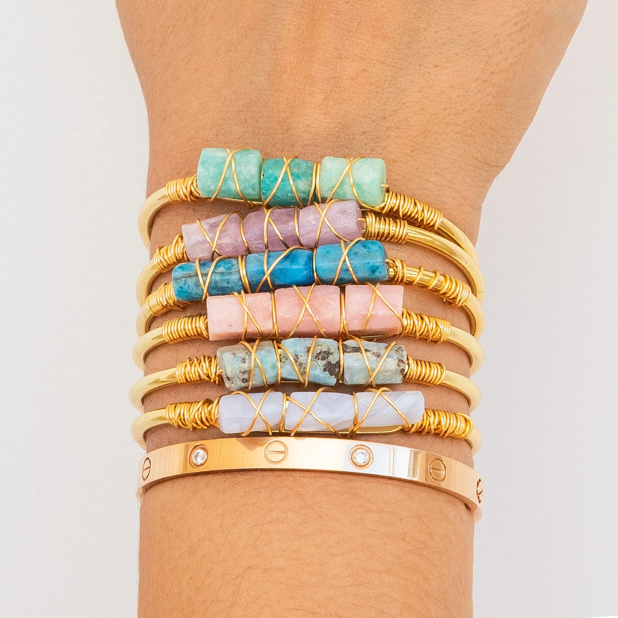 5 for 60% Off - Blue Lace Agate Cuff: The Paloma