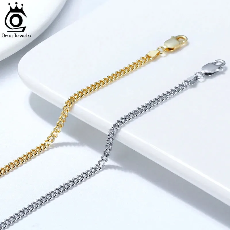 925 Sterling Silver Cuban Chain Anklets