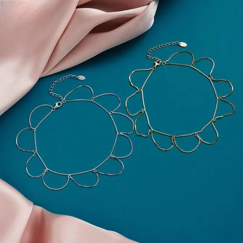 925 Sterling Silver Italian 0.8mm Box Chain Anklets for Women