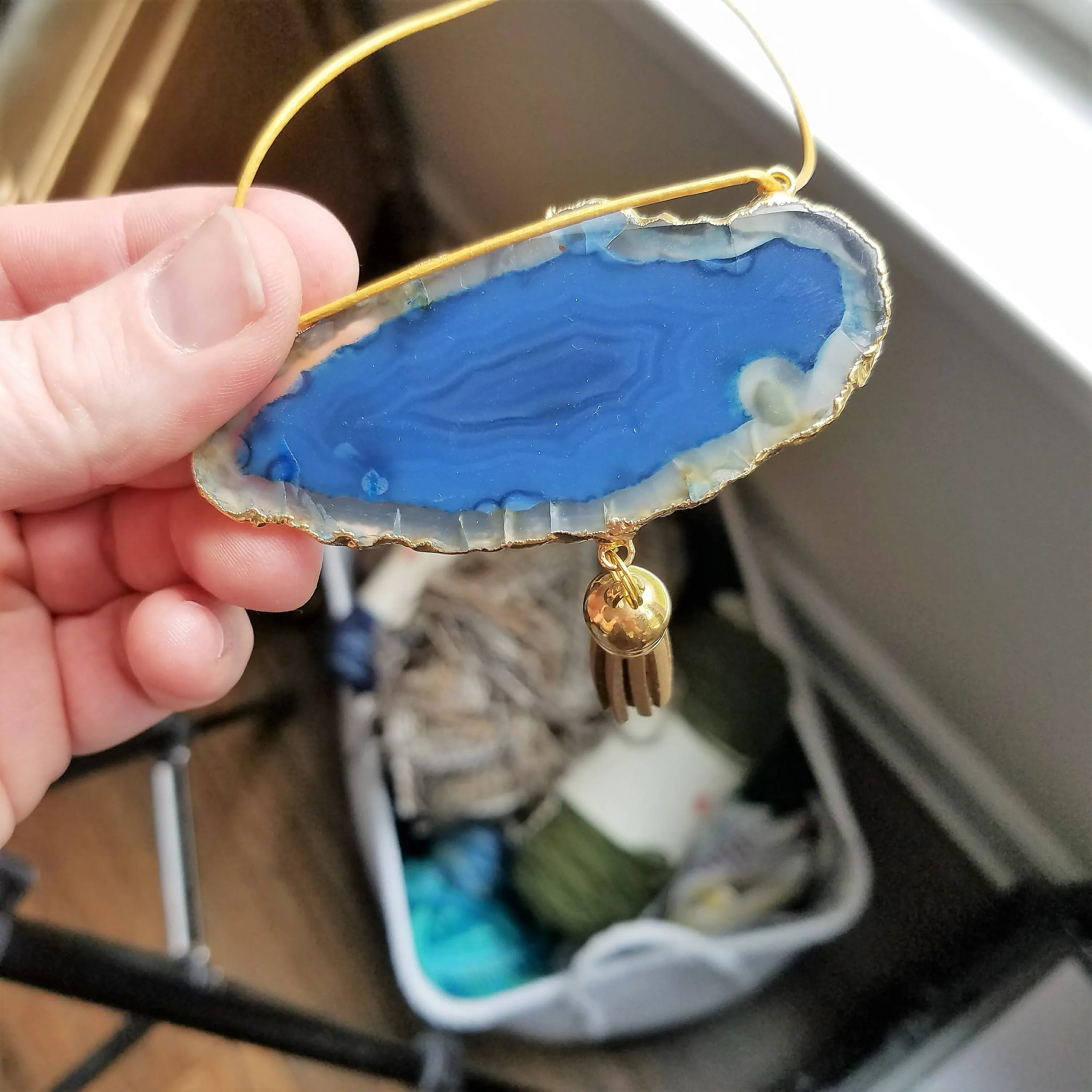 Agate Geode Ornament Set (C)