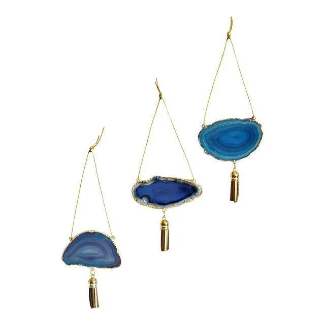 Agate Geode Ornament Set (C)