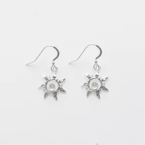 Amaterasu White Topaz Sun Earrings