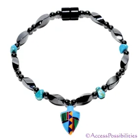Arrowhead Turquoise Magnetite Magnetic Anklet