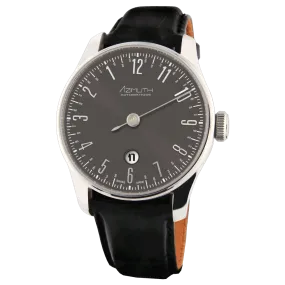 AZIMUTH Back in Time with Date Gun Metal Grey