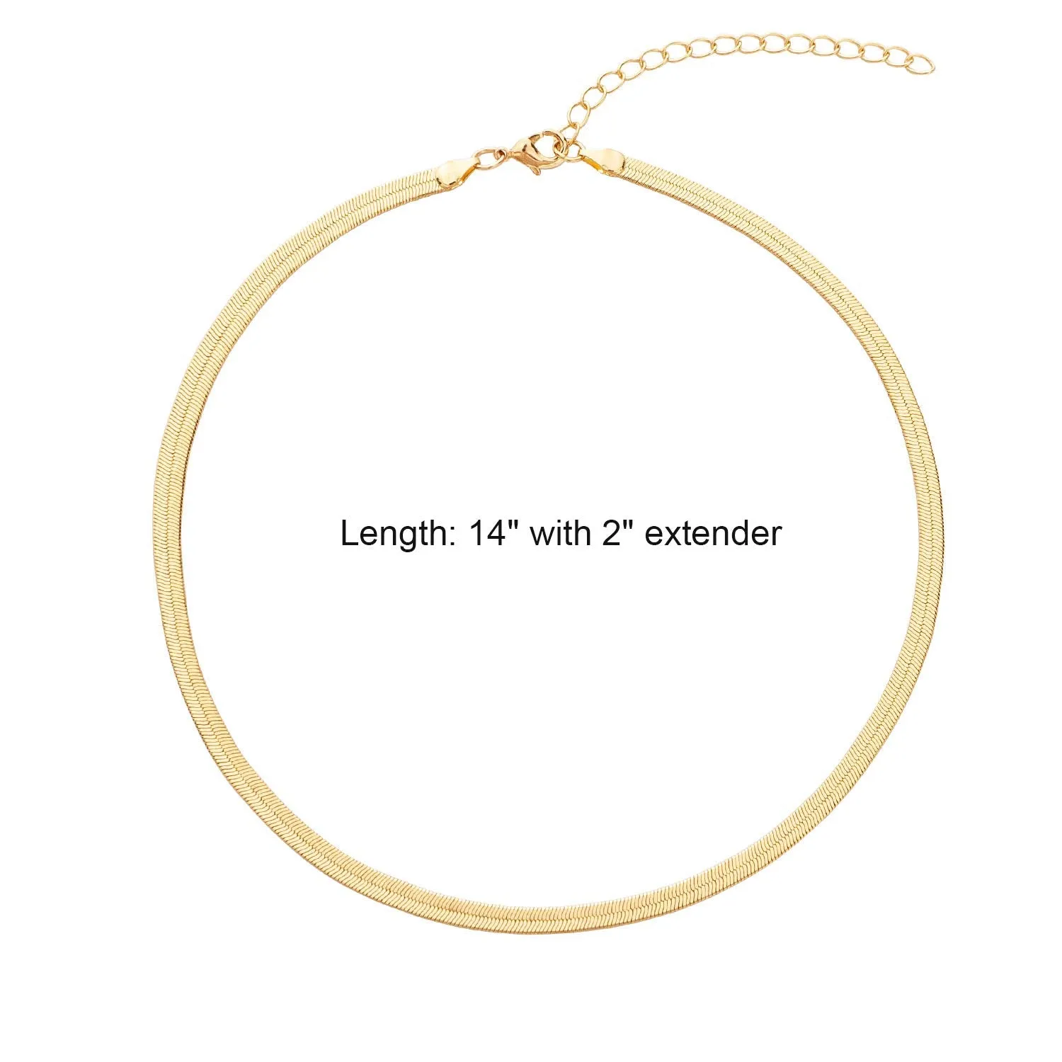 BaubleStar Link Layered Necklace Gold Layering Paperclip Chain Choker for Women 2 Layers Gold