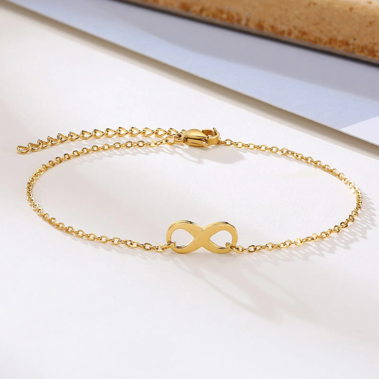 Beach Infinity Anklet Bracelet Stainless Steel Boho Foot Chain