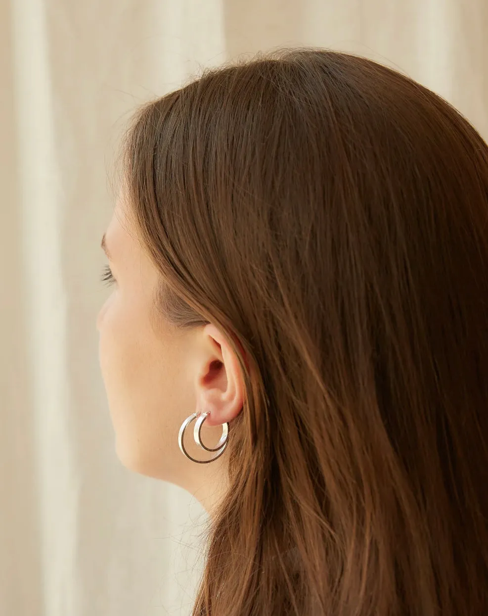 Big Flat Hoop Earrings