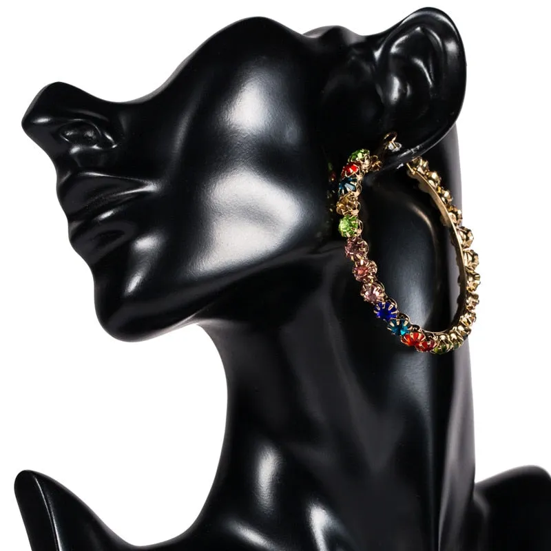 Big Geometric earring Women Accessories  Jewelry Vintage Round Hoop Earrings