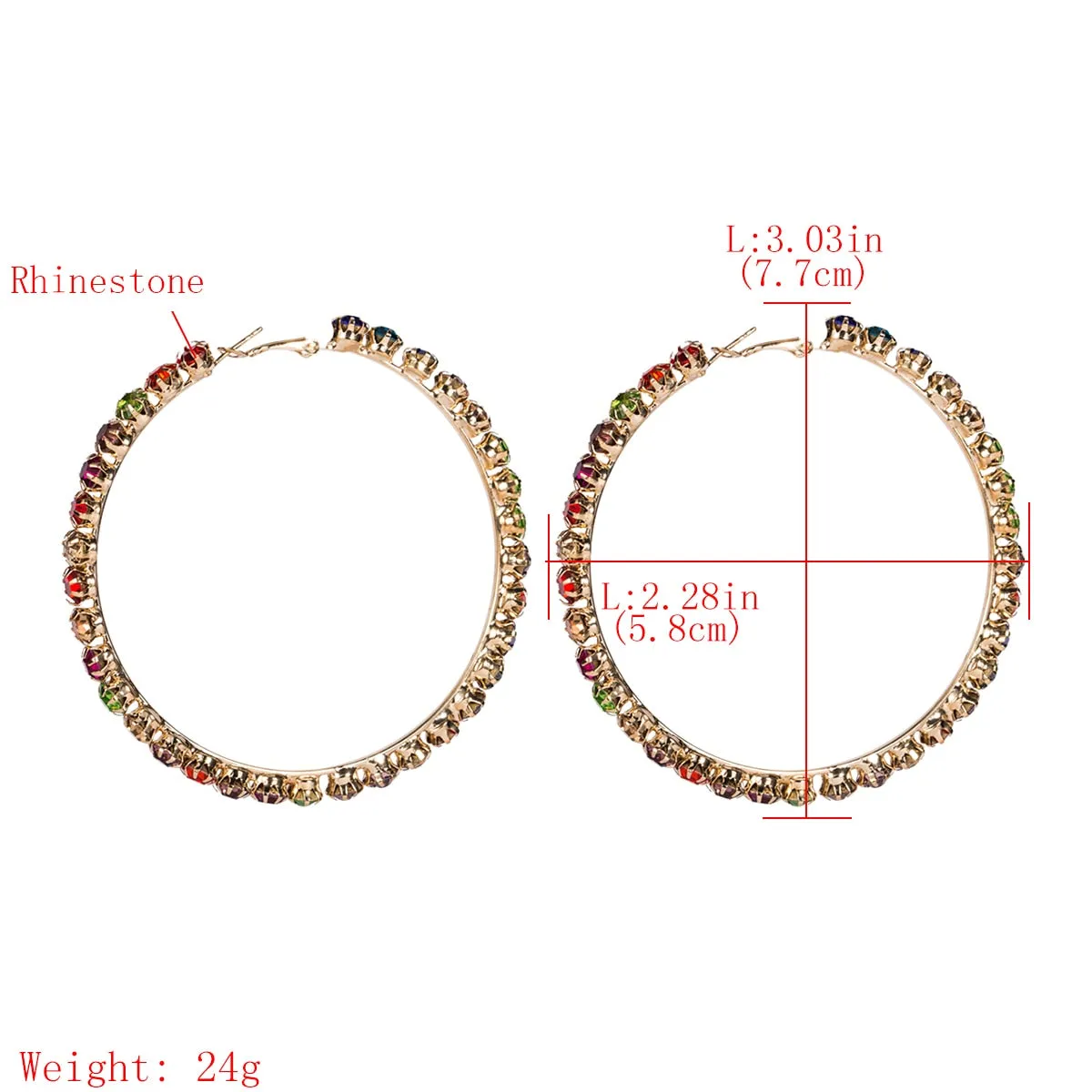 Big Geometric earring Women Accessories  Jewelry Vintage Round Hoop Earrings