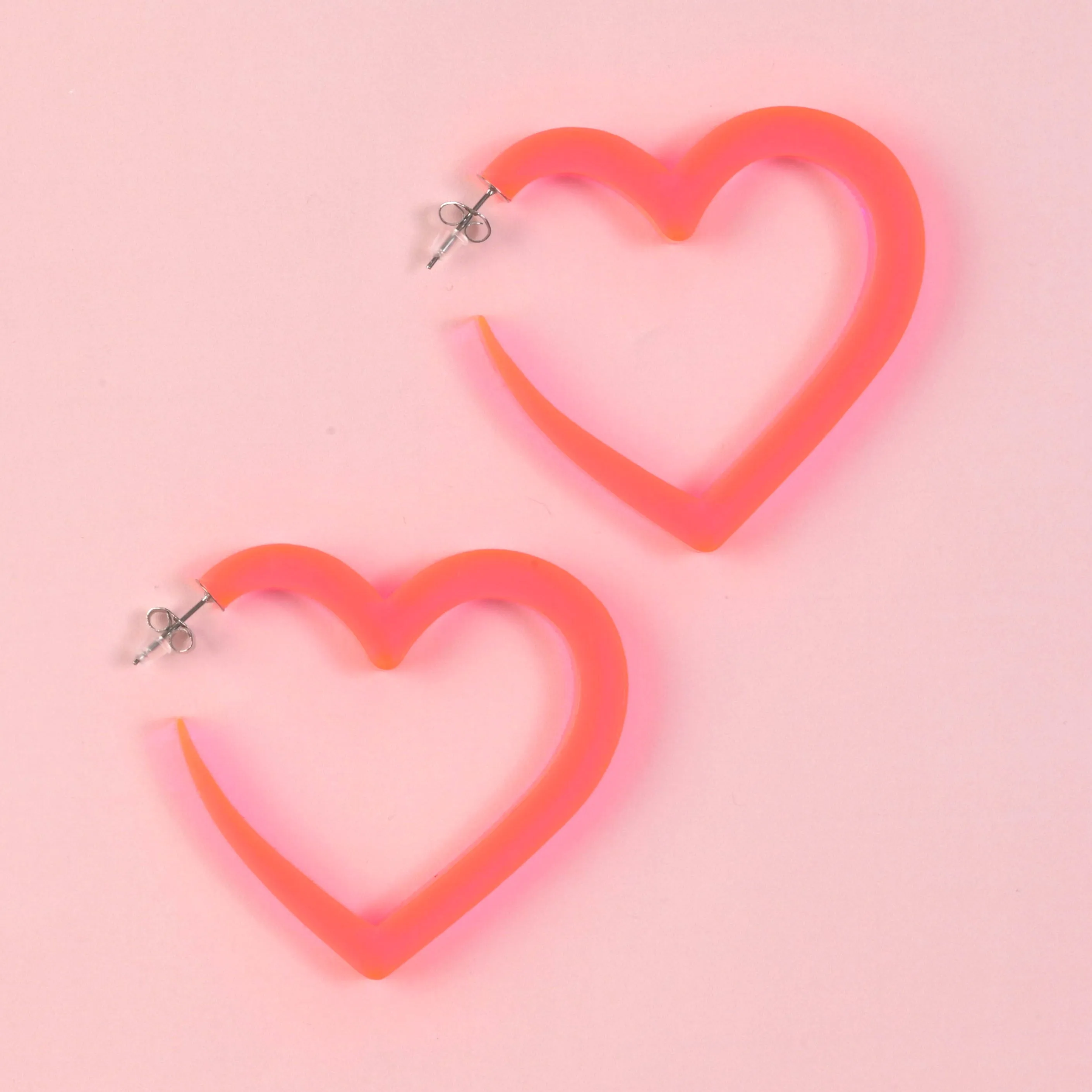Big Heart Hoop Earrings