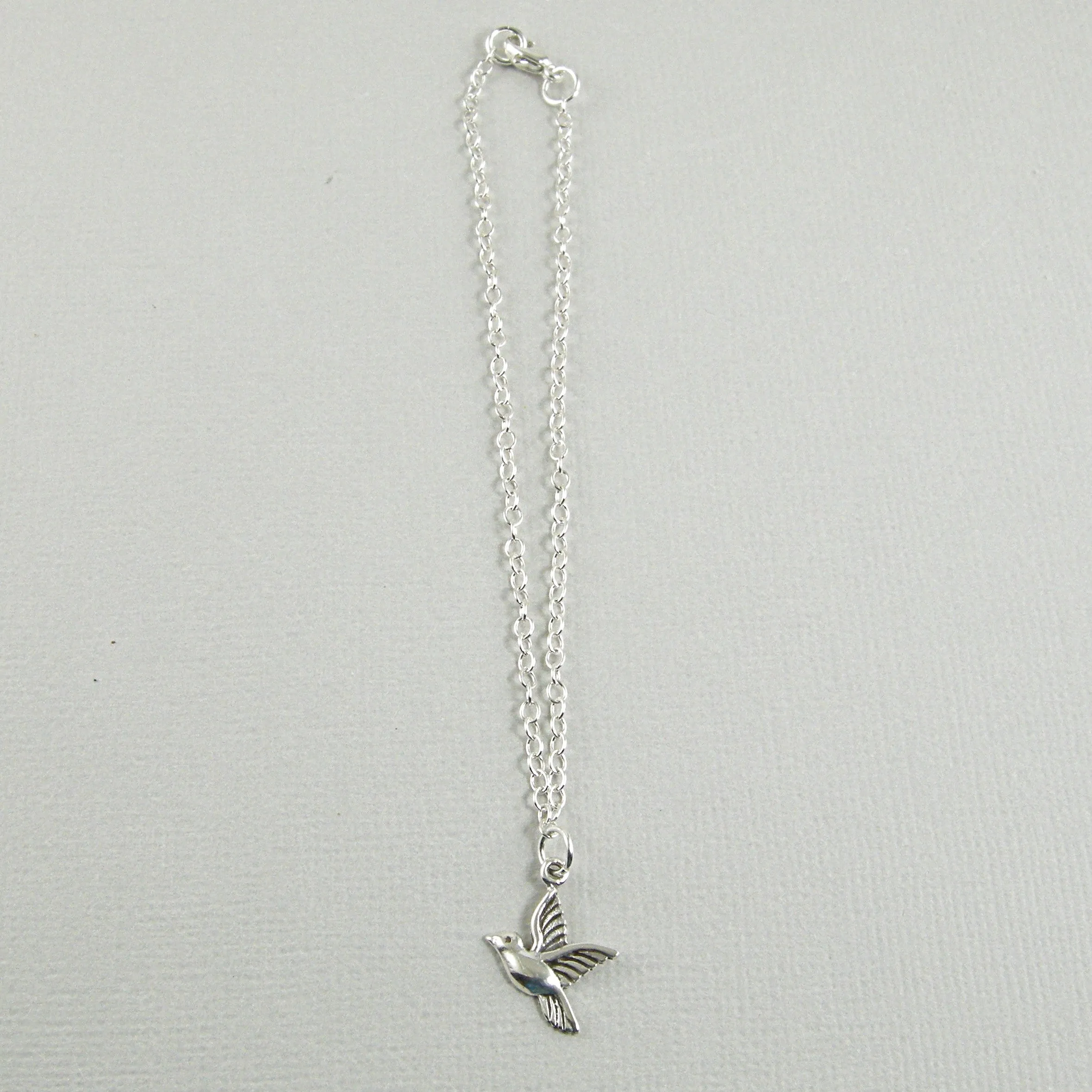 Bird Anklet, Sterling Silver Bird Anklet