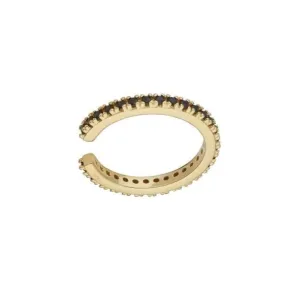 Black Cubic Zirconia Ear Cuff in Gold or Silver