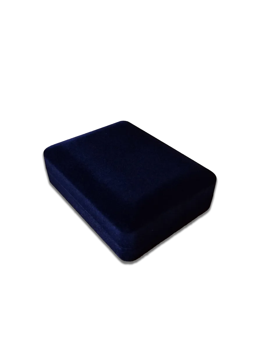 Black Plush Jewelry Box -- For Pendants, Earrings, or Both