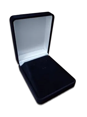 Black Plush Jewelry Box -- For Pendants, Earrings, or Both