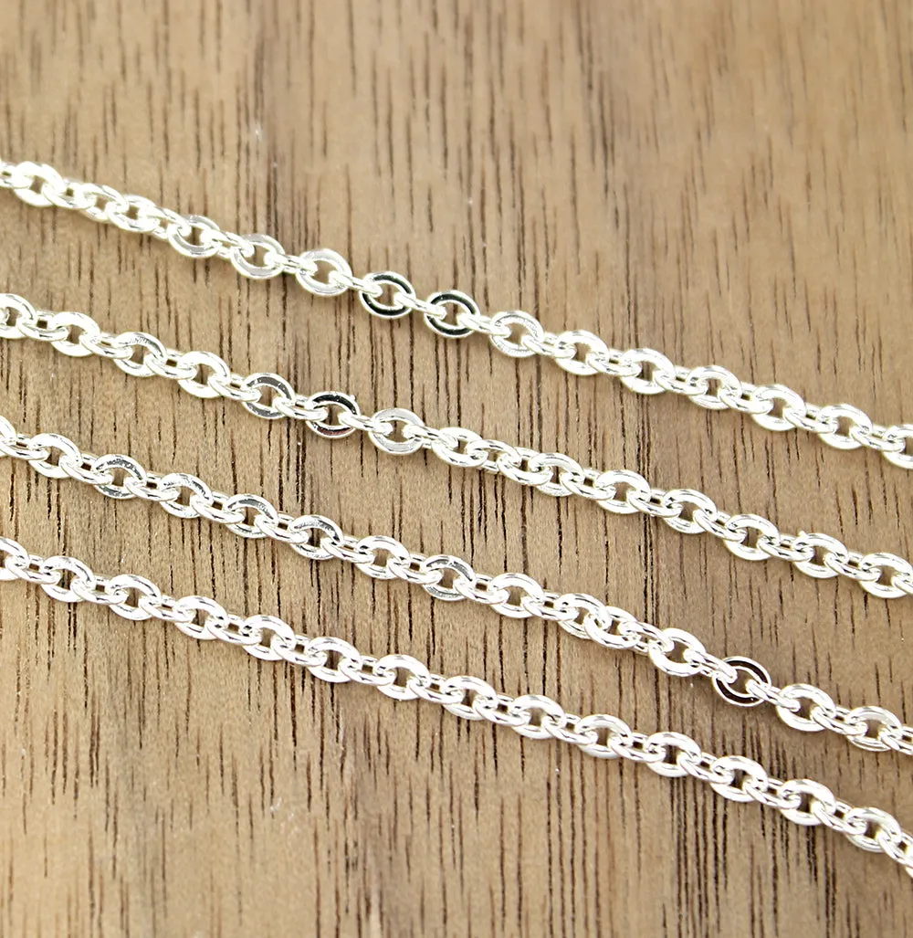 BULK Stainless Steel Cable Chain - 2mm - Choose Your Length - 1 Meter   - CH041