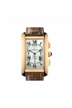 cartier tank americaine 18kt 52mm x 31.4mm rose gold men's watch