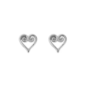 ChloBo Scroll Heart Stud Earrings