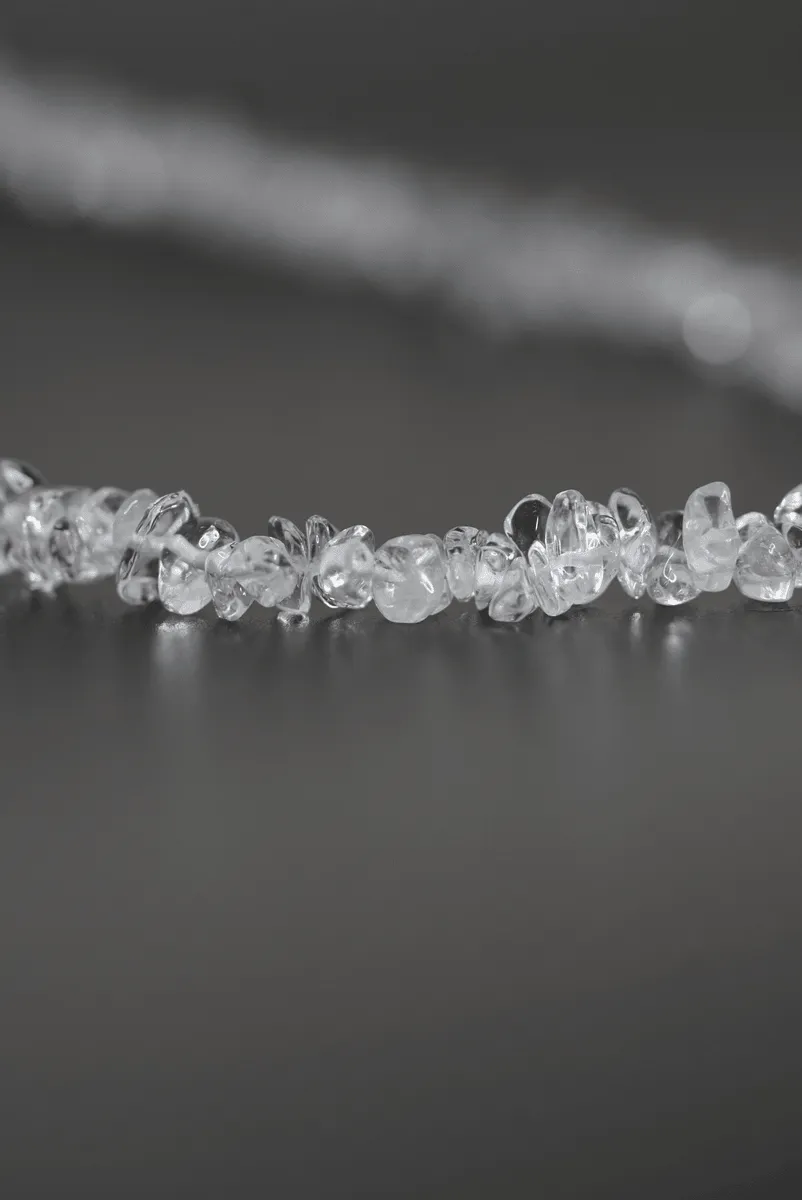 Clear Quartz Crystal Chips Necklace