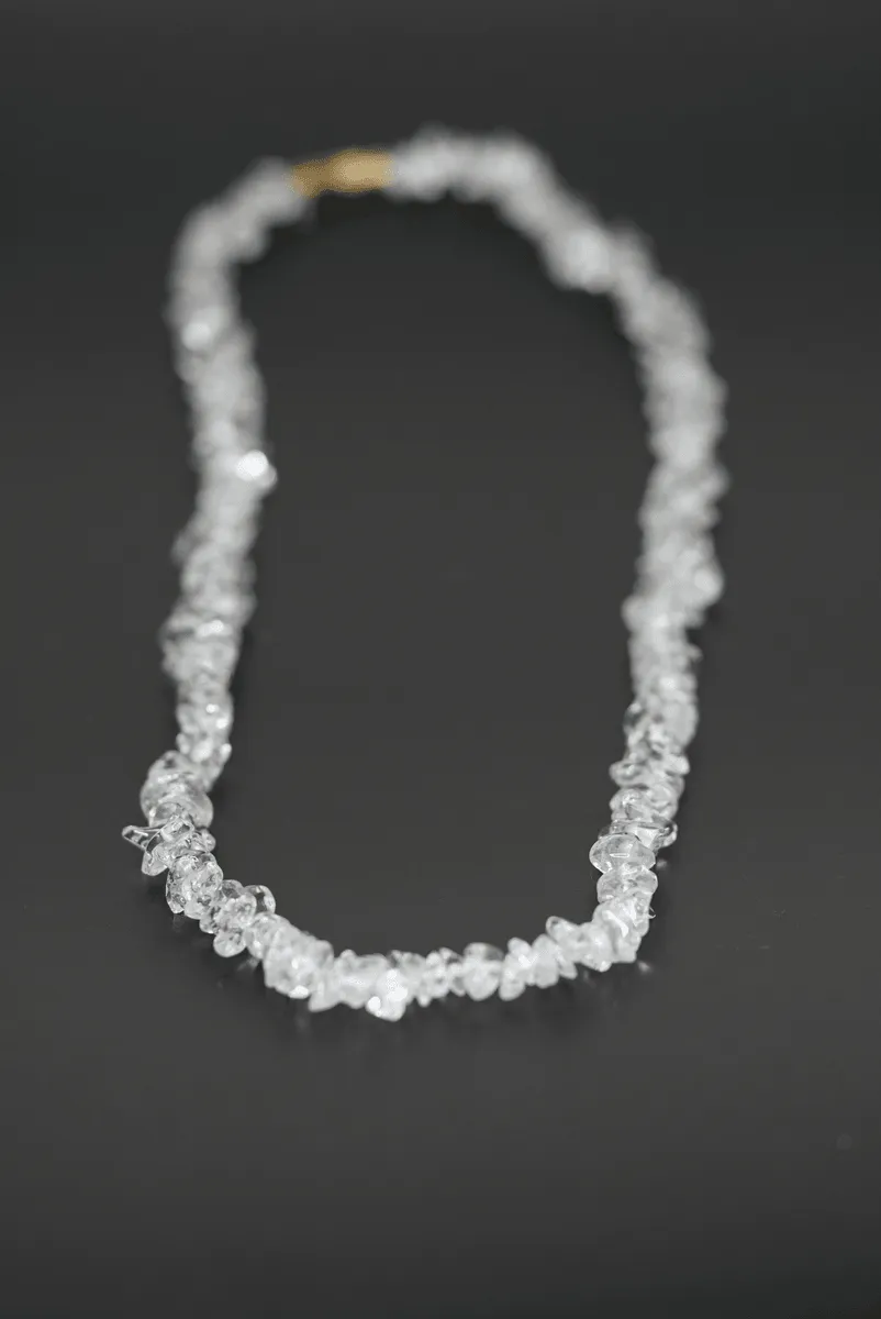 Clear Quartz Crystal Chips Necklace