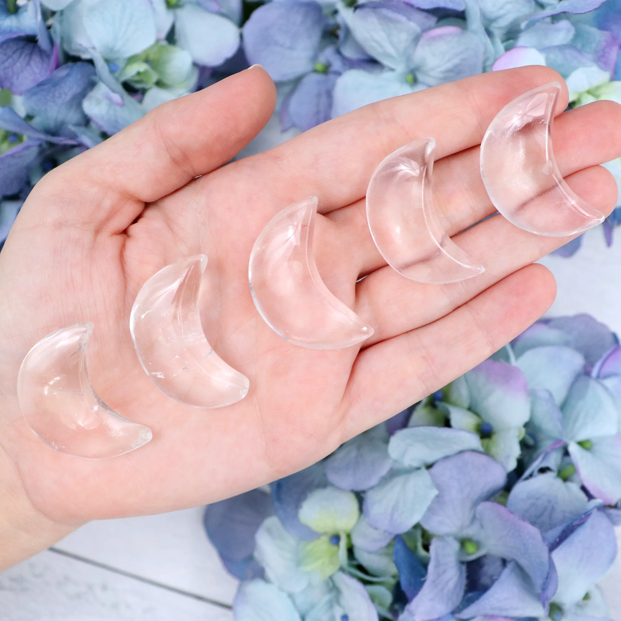 Clear Quartz Mini Moon