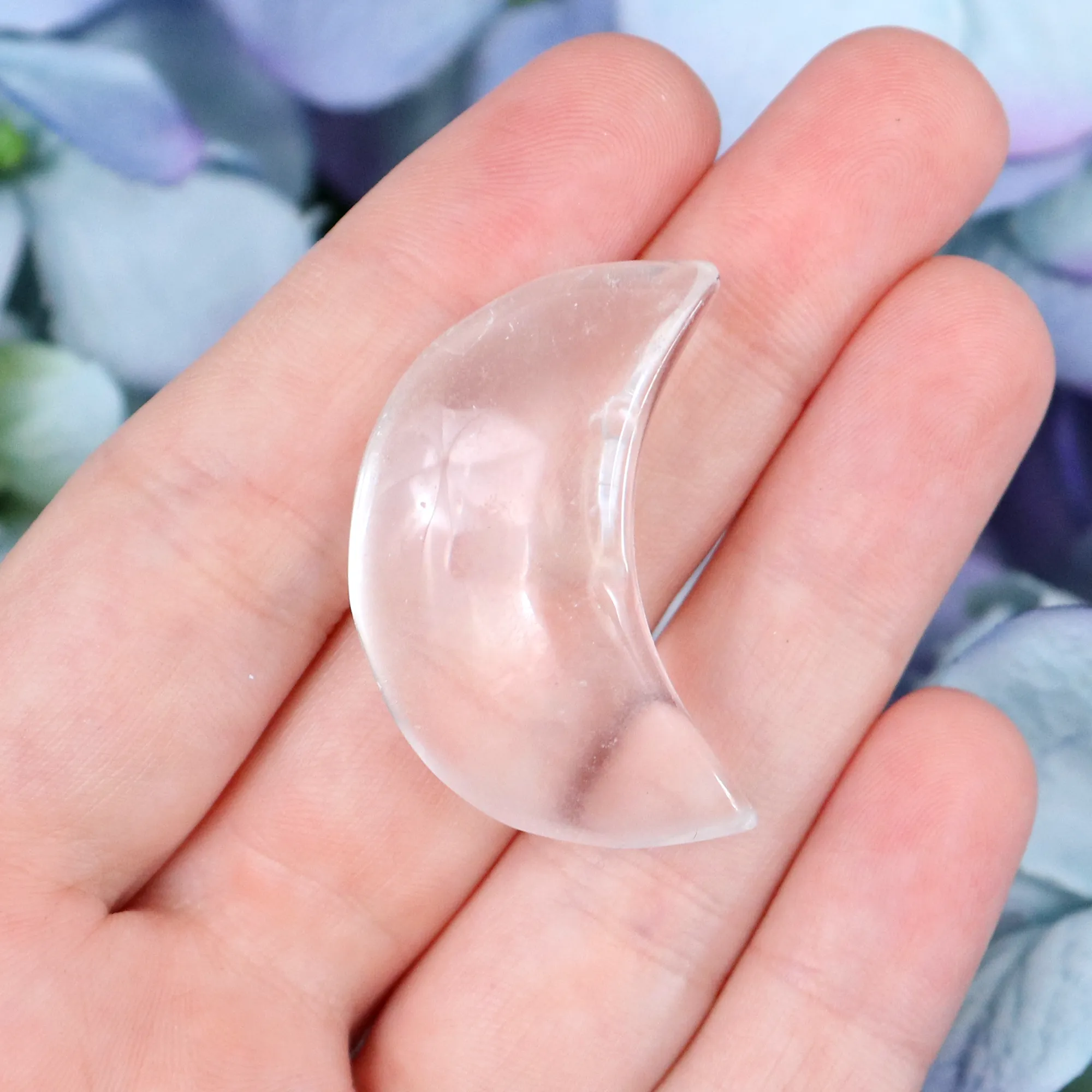 Clear Quartz Mini Moon