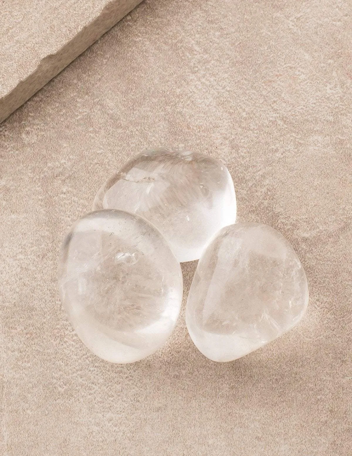 Clear Quartz Pocket Stones - Set of 3