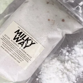 Crystal Bar Soap Milky Way - Clear Quartz Crystal Infused Bath Salt