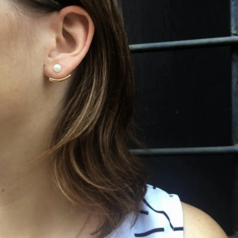 Curve & Pearl Ear Jackets