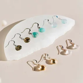 Custom Gemstone Teardrop Dangle Earrings