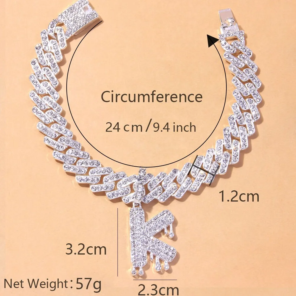 Cute Miaimi A Z Alphabet Anklet Braclet on the Leg Crystal