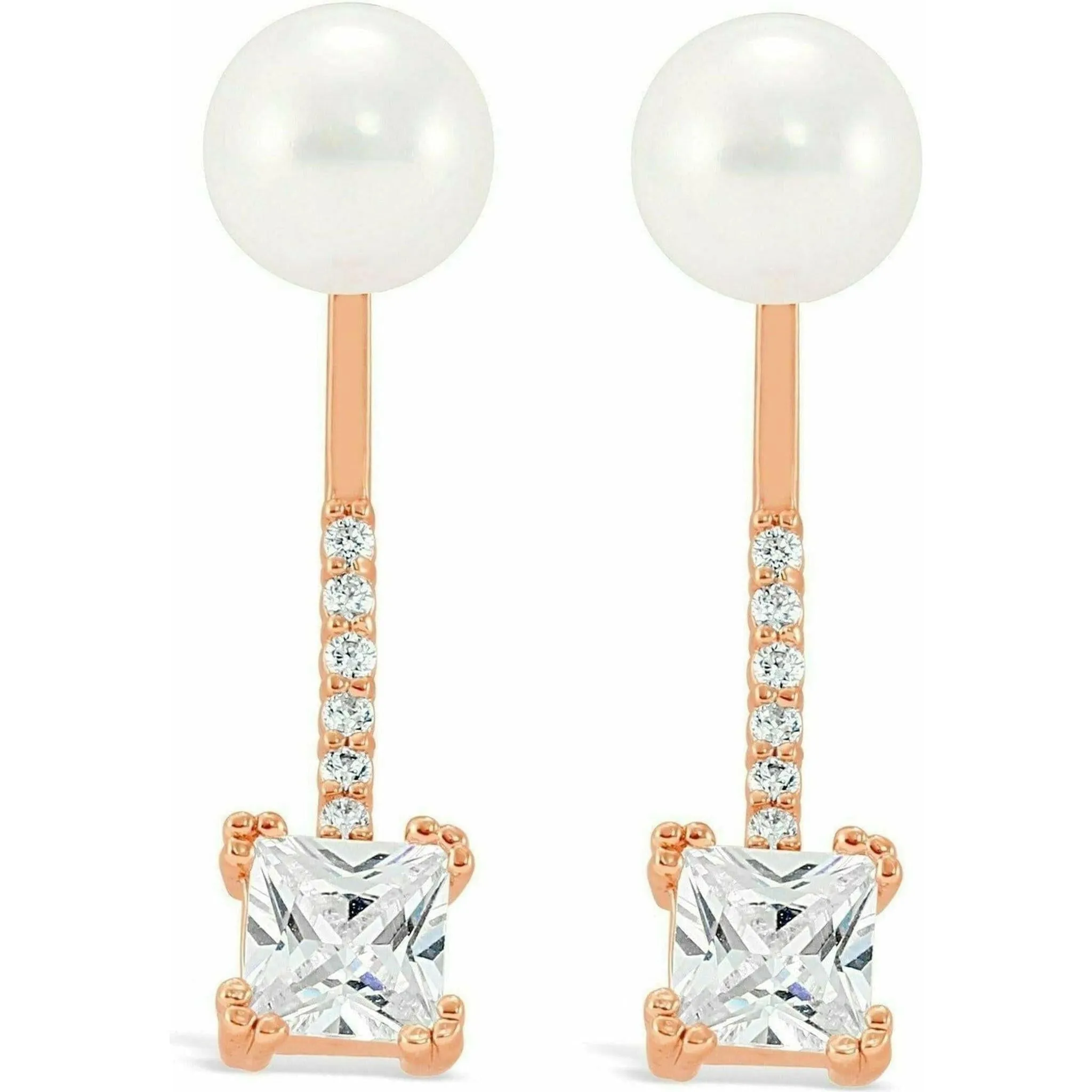 Cz Drop Pearl Ear Jacket