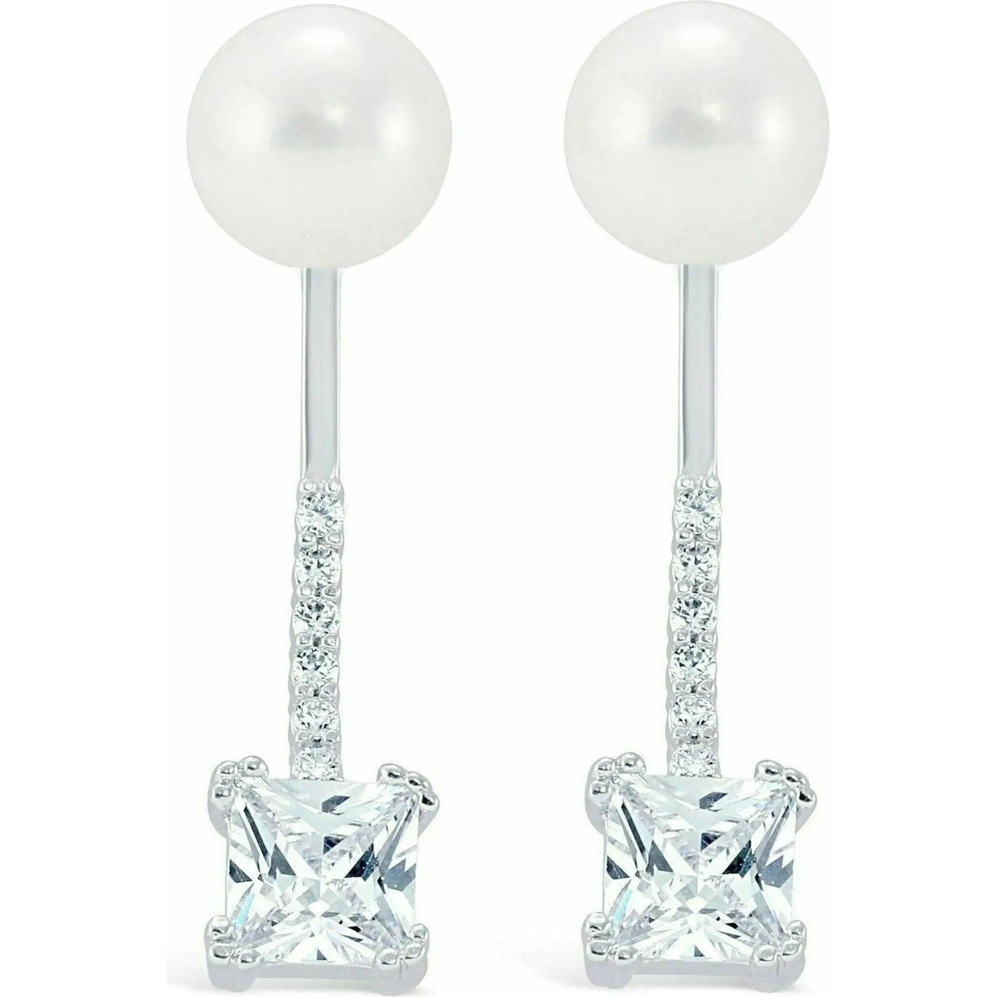 Cz Drop Pearl Ear Jacket