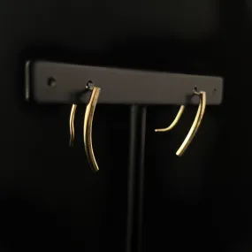 Dainty Gold Bar Ear Climbers/Earrings - Fashionable Jewelry for Women