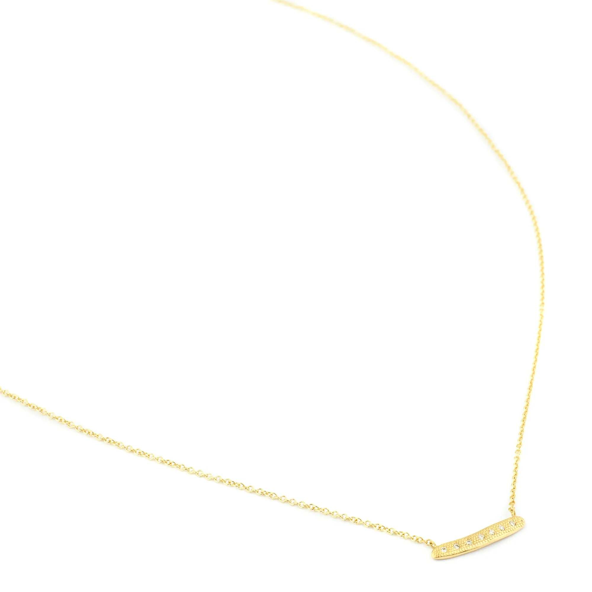 Diamond Stardust Mini Bar Necklace