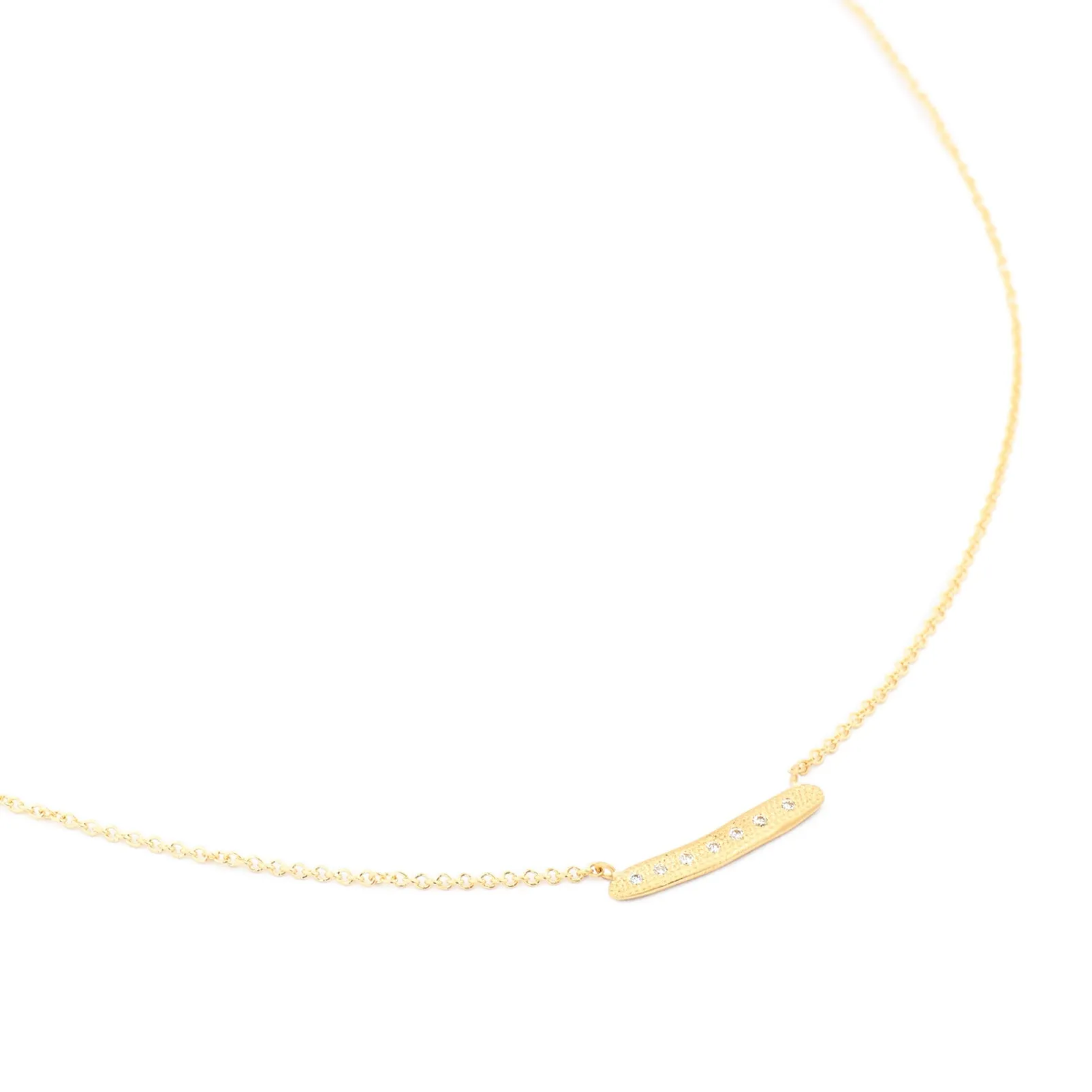 Diamond Stardust Mini Bar Necklace