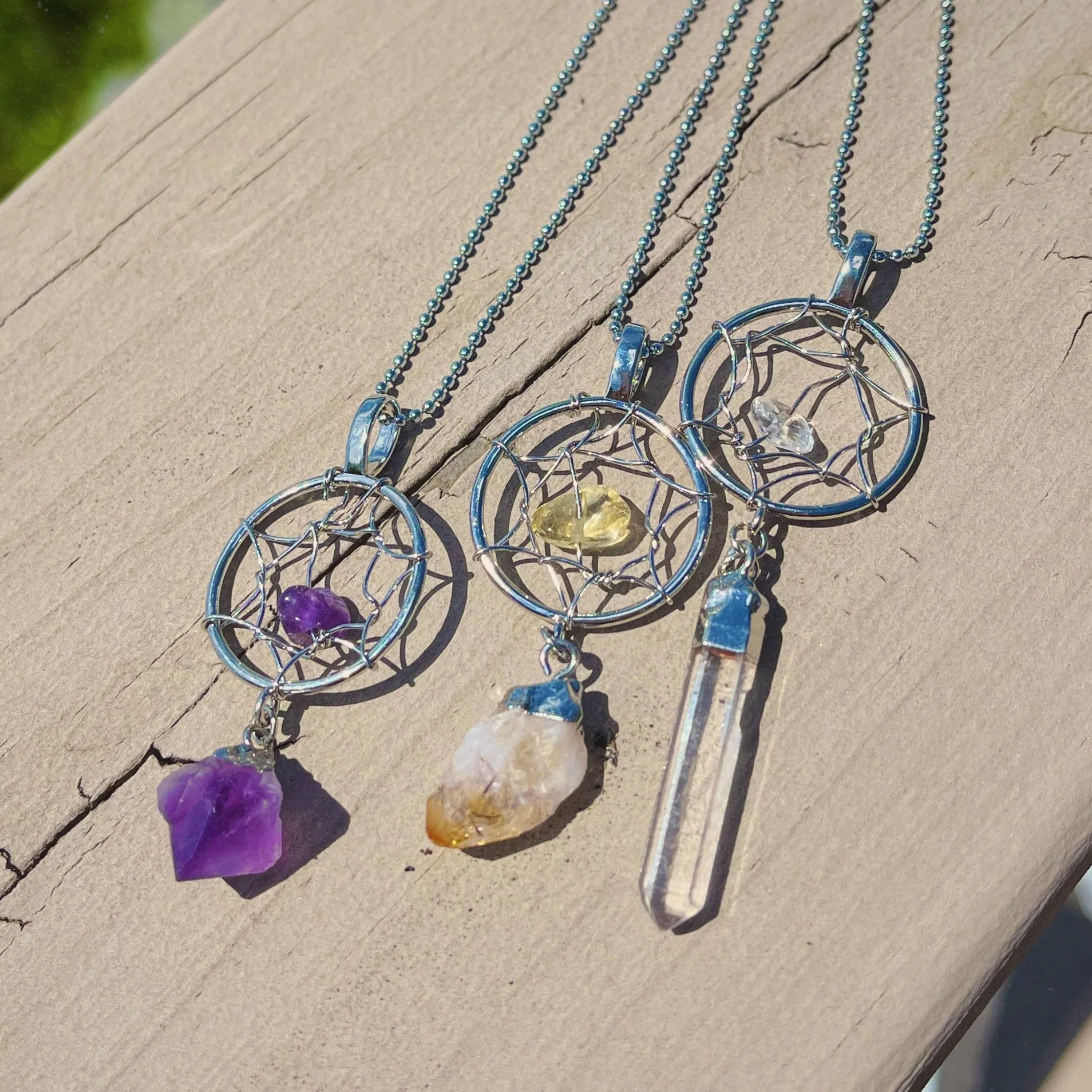 Dream Catcher Gemstone Necklace