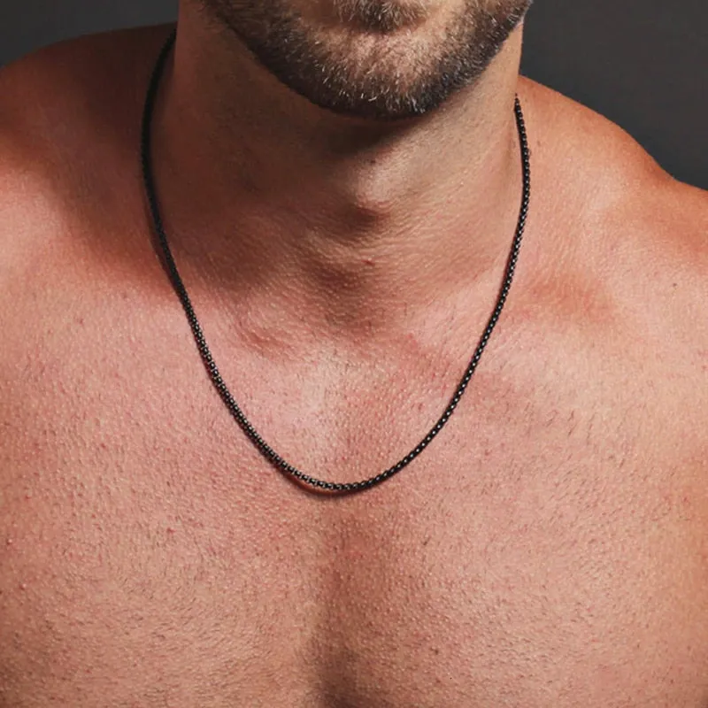 Fashion Chain Necklace Men Titanium Steel Chain Choker Men Necklace Jewelry