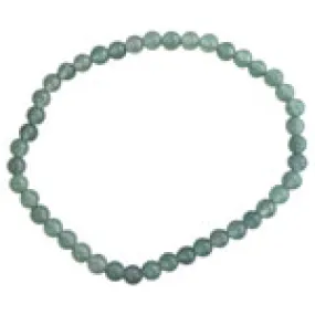 Gemstone 3mm Round Bracelet Green Aventurine