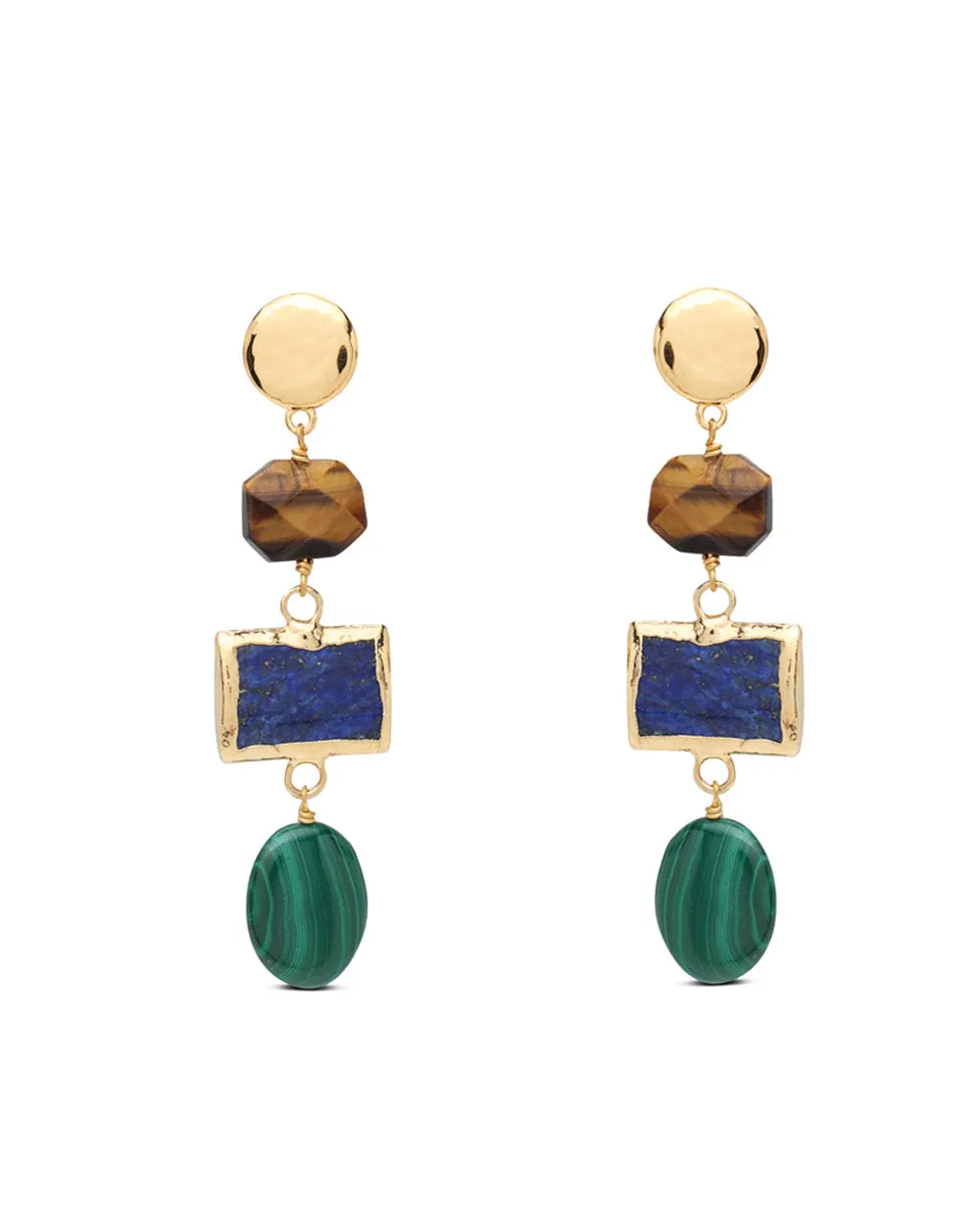 Gemstone Drop Earrings